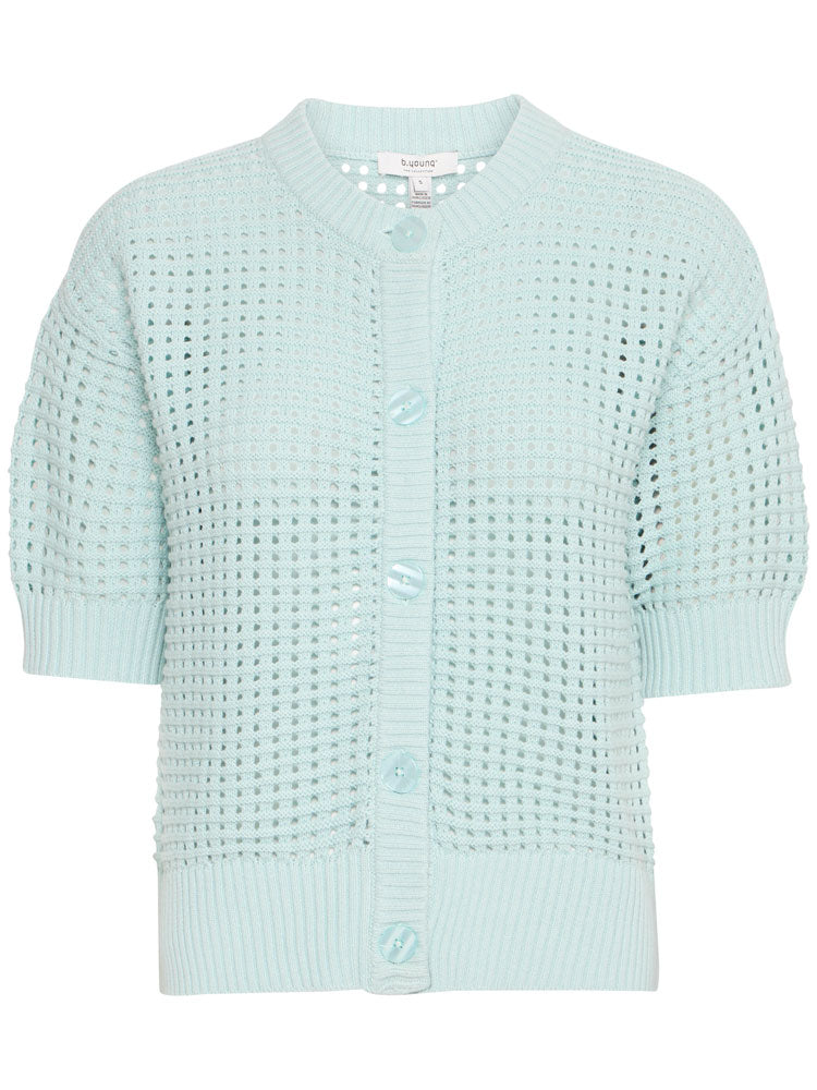 B Young ByMagio Short Sleeve Cardigan Blue Haze