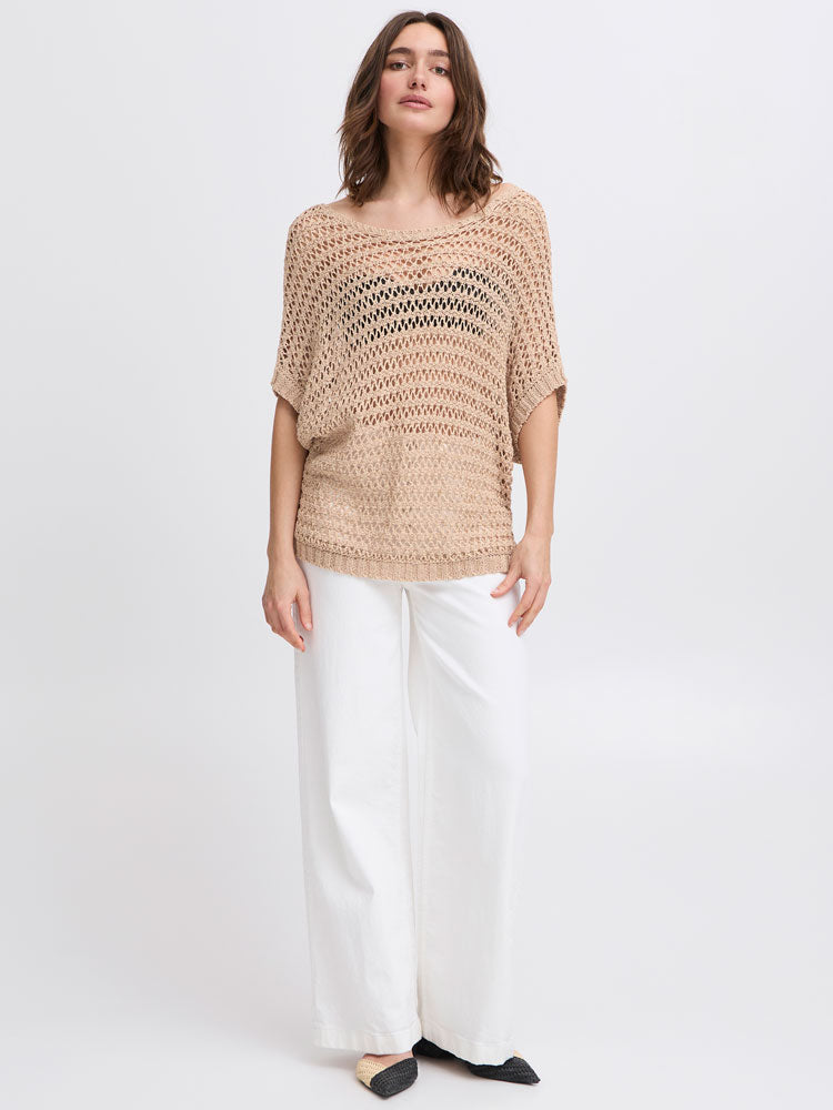 B Young ByMarax Bat Sleeve Jumper Humus