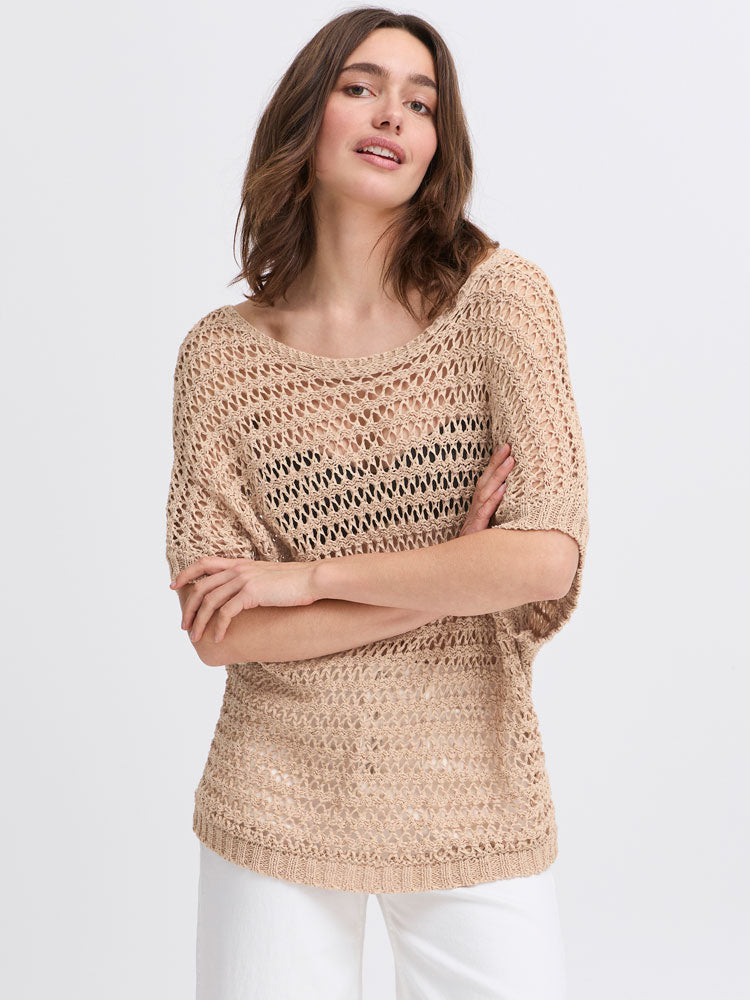 B Young ByMarax Bat Sleeve Jumper Humus