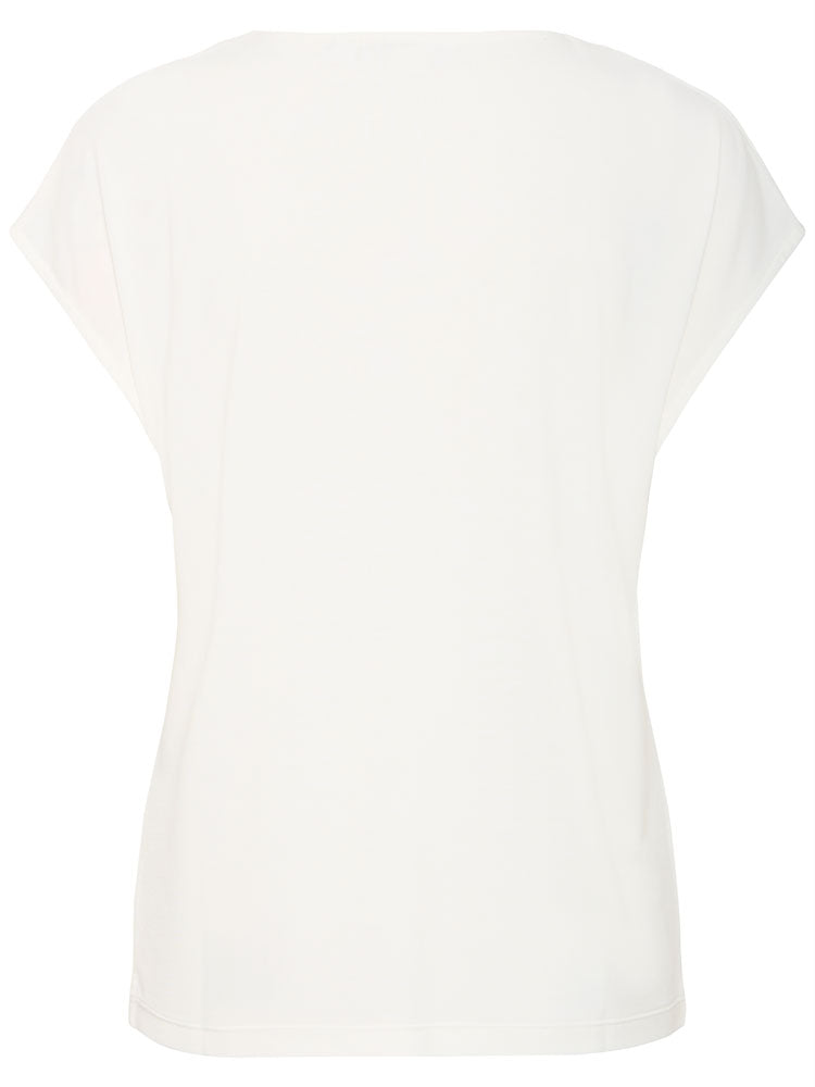 B Young ByPerl T-shirt with Neck Detail Marshmallow