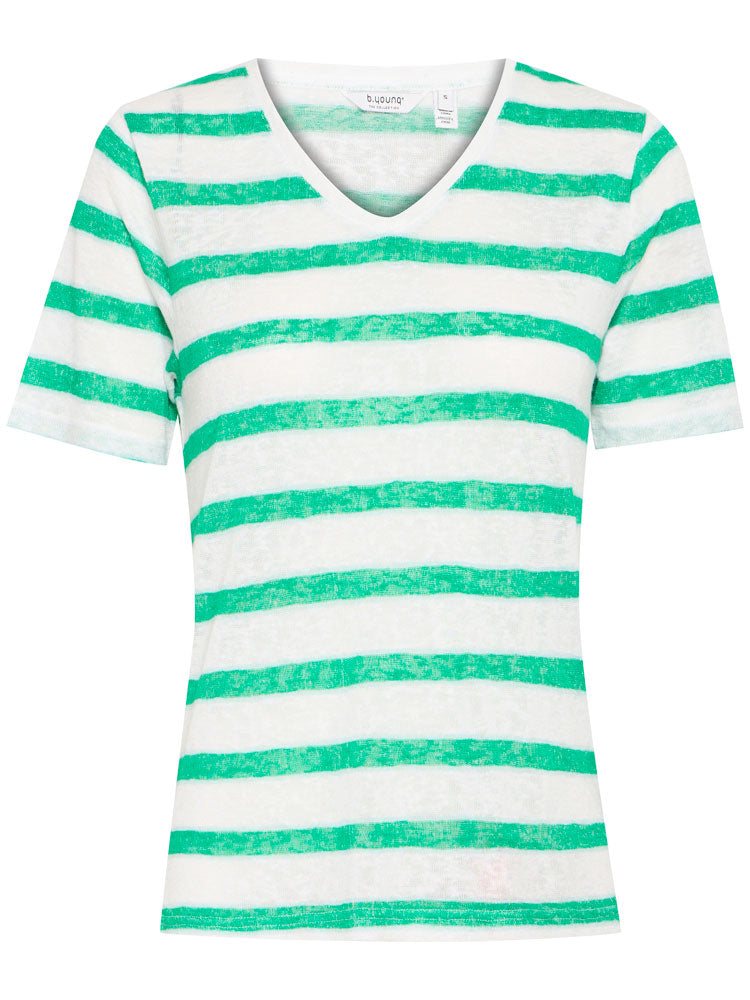 B Young BySakia Stripe T-Shirt Jelly Bean Mix