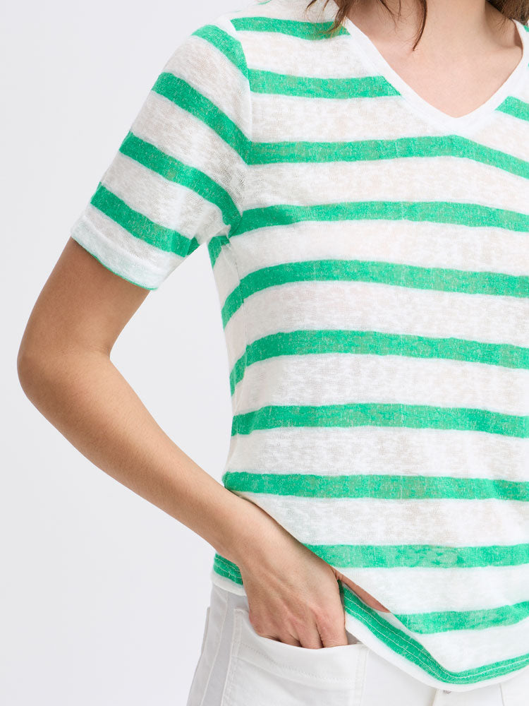 B Young BySakia Stripe T-Shirt Jelly Bean Mix