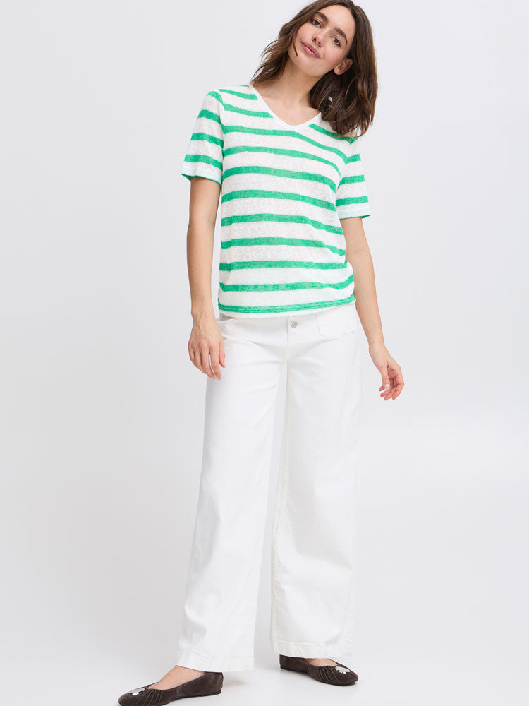 B Young BySakia Stripe T-Shirt Jelly Bean Mix