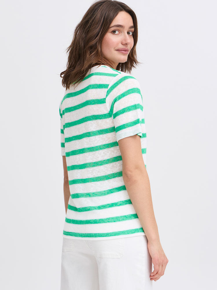 B Young BySakia Stripe T-Shirt Jelly Bean Mix