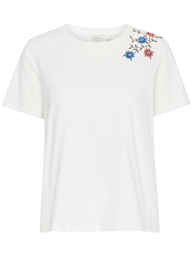 B Young ByPandinna Print T-Shirt Marshmallow