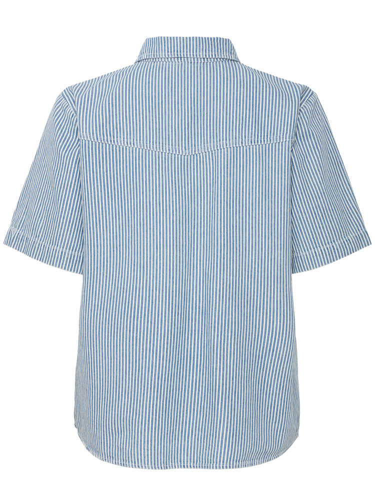 B Young ByLaro Shirt Blue Stripe Denim