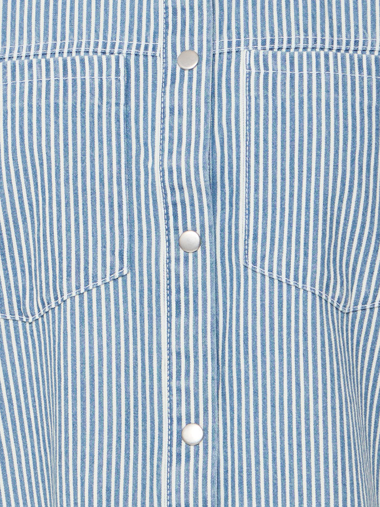 B Young ByLaro Shirt Blue Stripe Denim