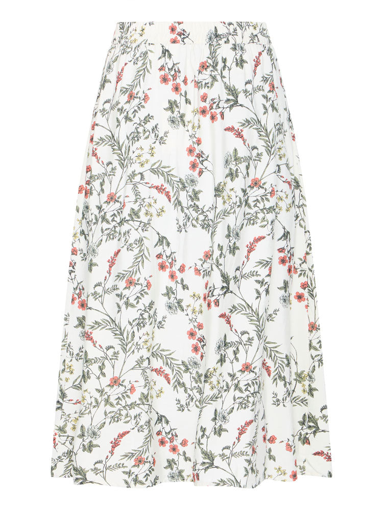 B Young ByImilda Midi Skirt Birch Flower Mix