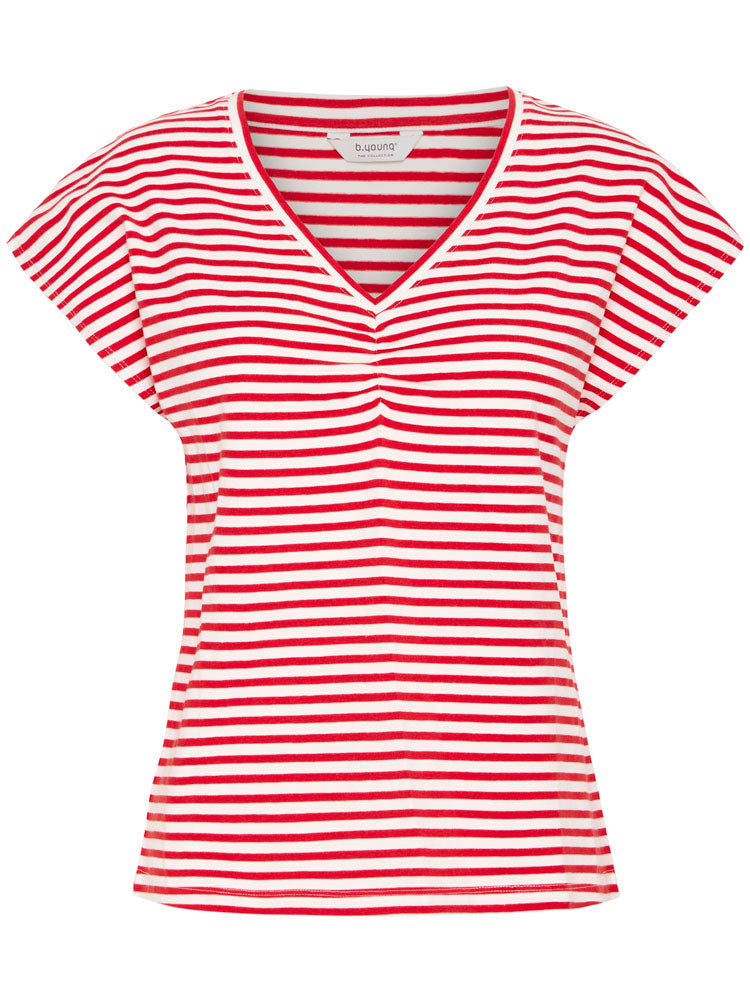 B Young ByPandinna V-Neck T-Shirt Flame