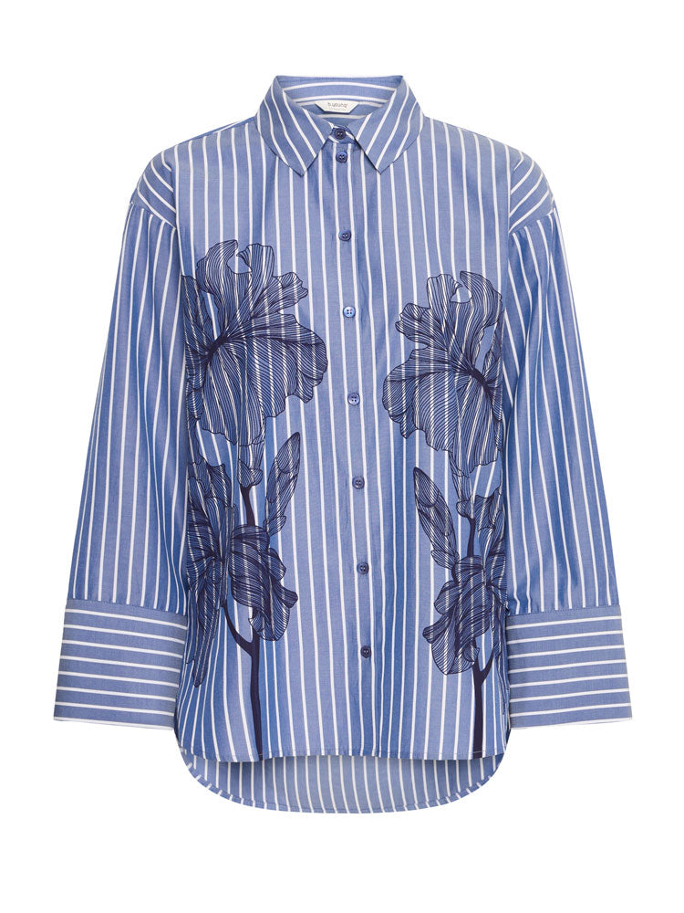 B Young ByFiras Flower Shirt Blue