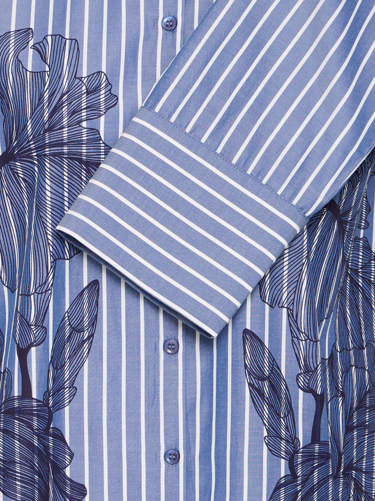 B Young ByFiras Flower Shirt Blue