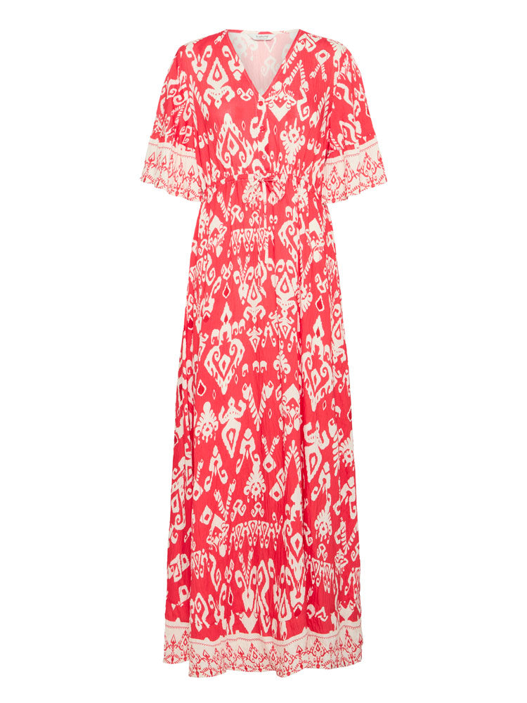 B Young ByJasmina Long Dress Flame Scarlet