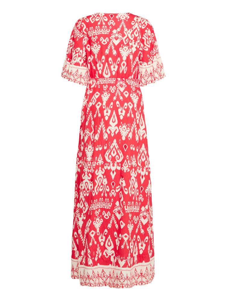 B Young ByJasmina Long Dress Flame Scarlet