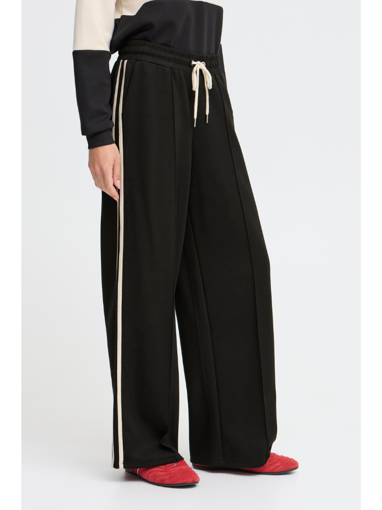 B Young ByPusti Side Stripe Pants Meteorite