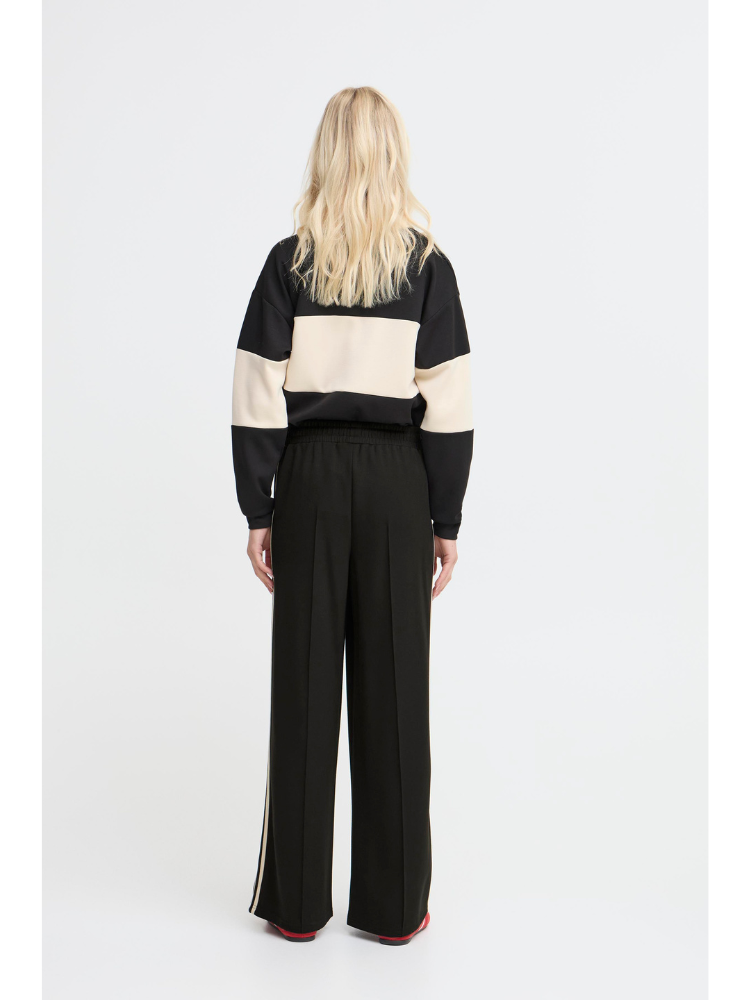 B Young ByPusti Side Stripe Pants Meteorite