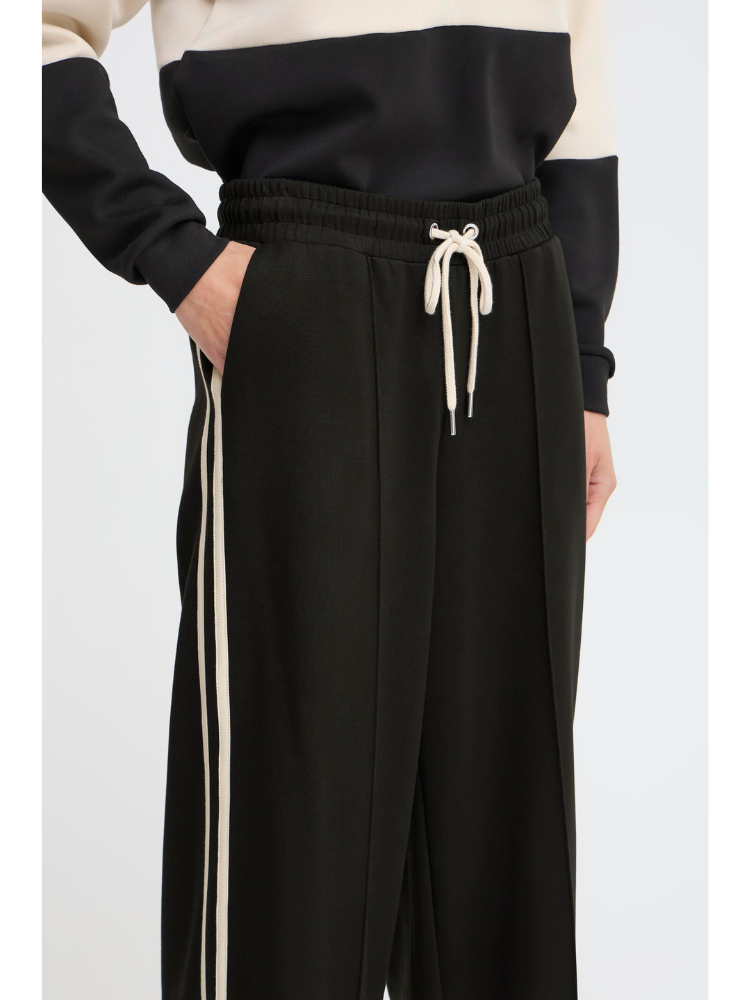 B Young ByPusti Side Stripe Pants Meteorite
