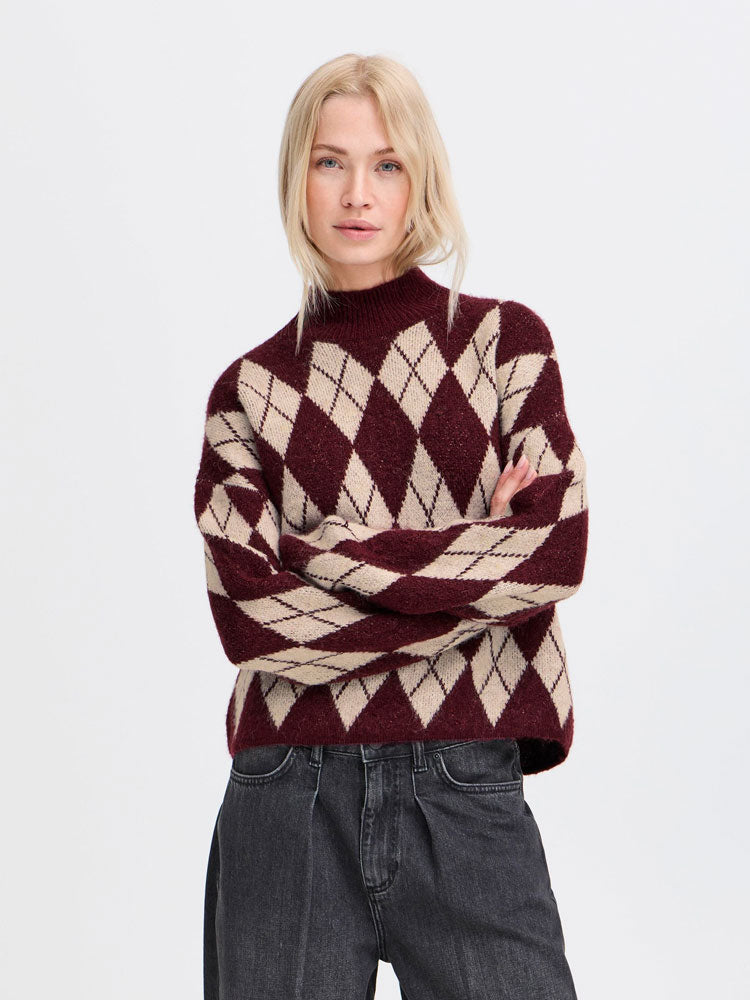 B Young ByNafta Argyle Jumper Port