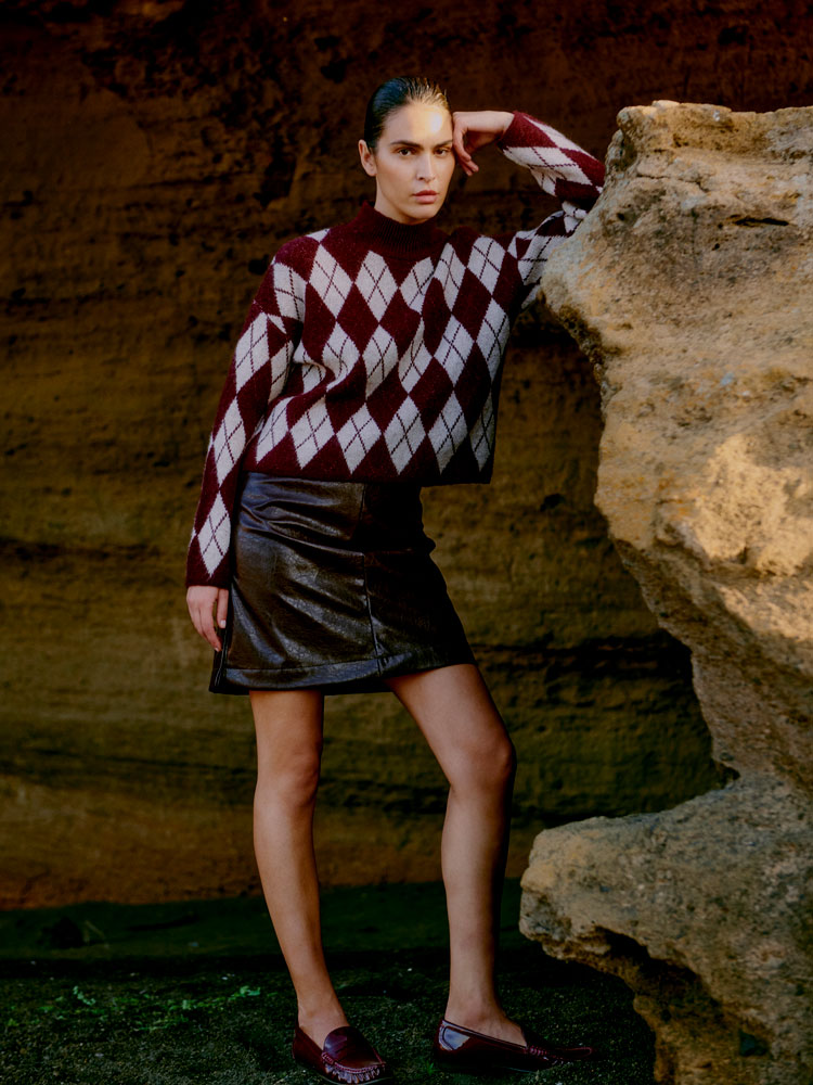 B Young ByNafta Argyle Jumper Port