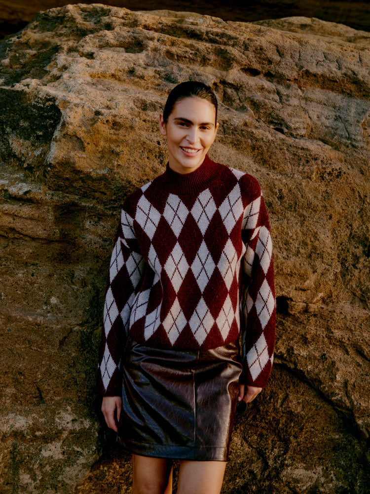 B Young ByNafta Argyle Jumper Port