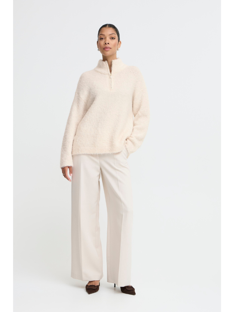 B Young ByOmantha Half Zip Jumper Birch