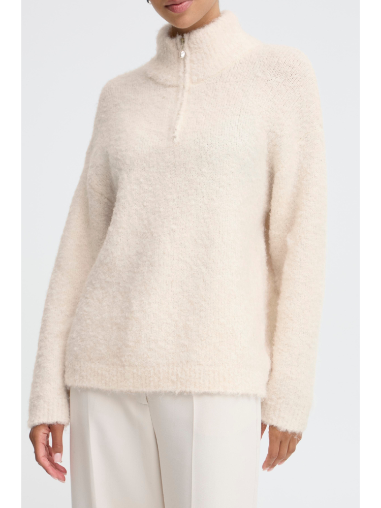 B Young ByOmantha Half Zip Jumper Birch
