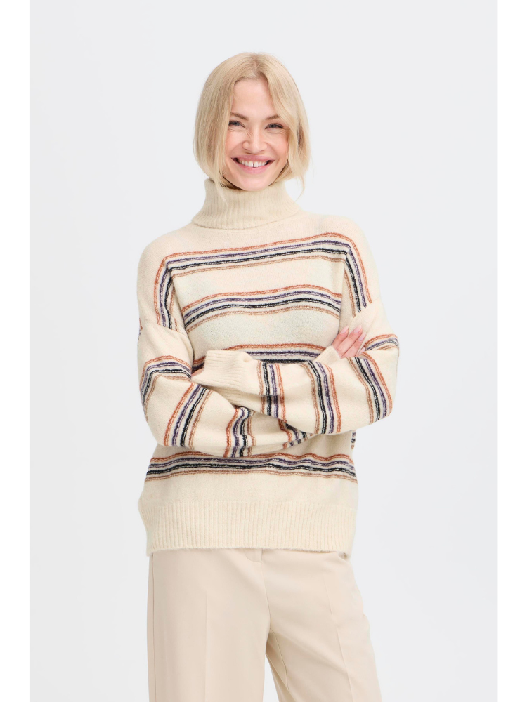B Young ByMonna Stripe Jumper Birch