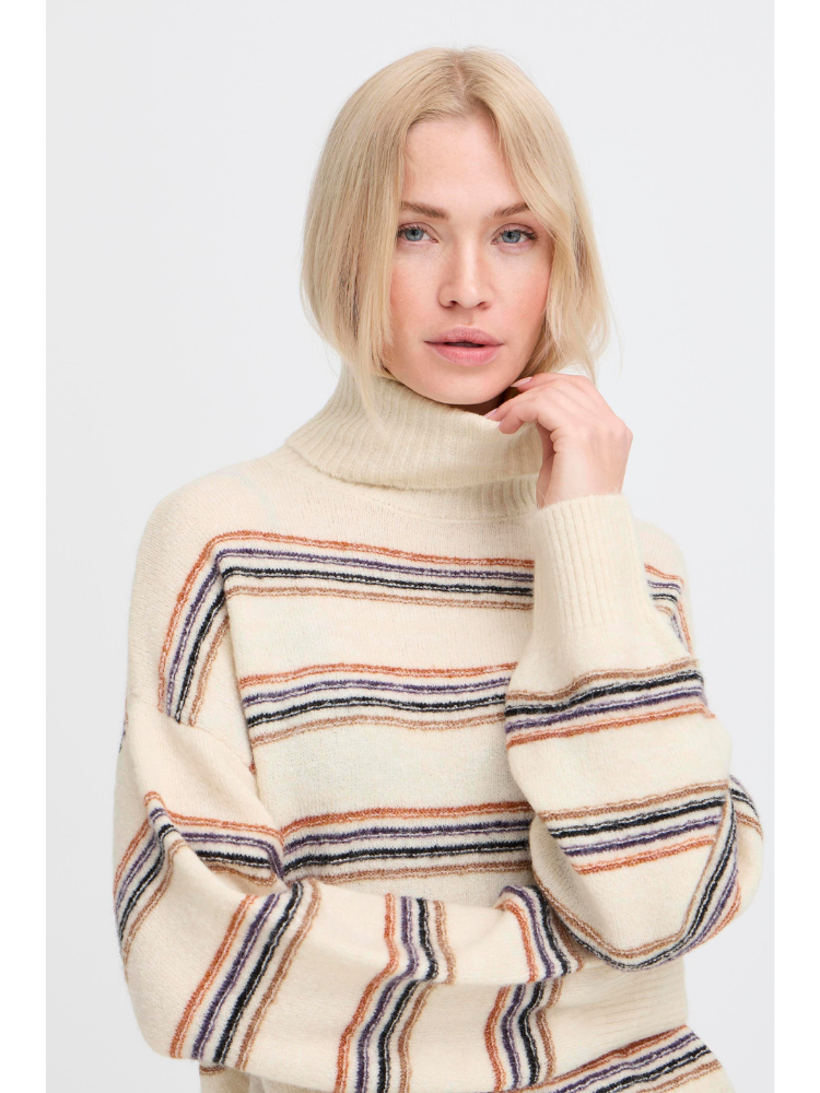 B Young ByMonna Stripe Jumper Birch