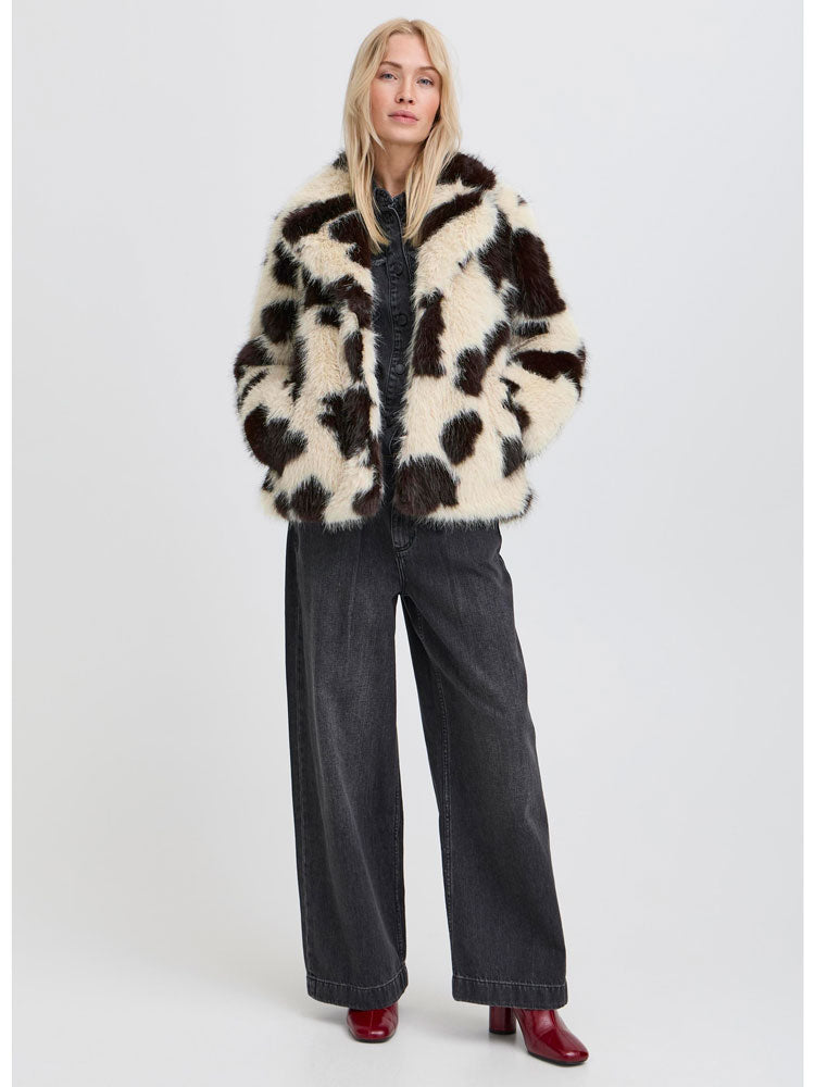 B Young ByBemio Coat Black and White