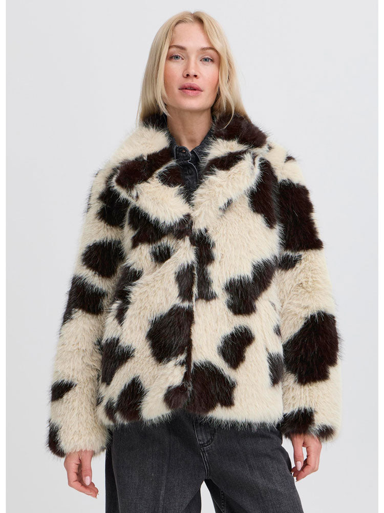 B Young ByBemio Coat Black and White
