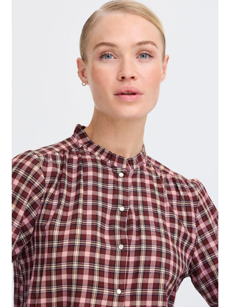 B Young ByIflana Shirt Check Print