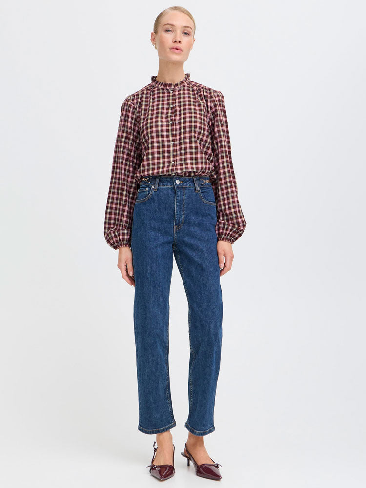 B Young ByIflana Shirt Check Print