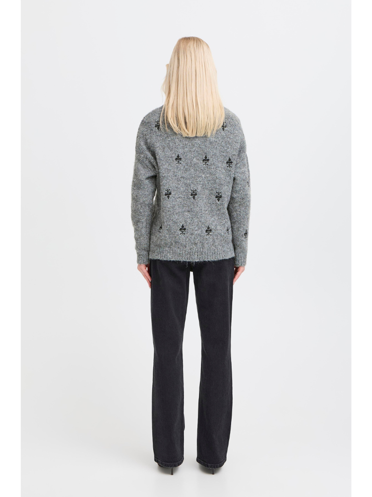 B Young ByMillers Embellished Jumper Grey