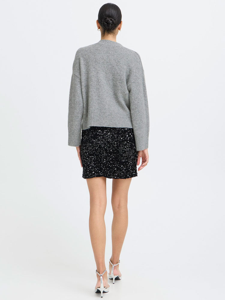 B Young ByOtti Cardigan Grey