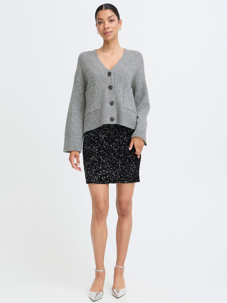 B Young ByOtti Cardigan Grey