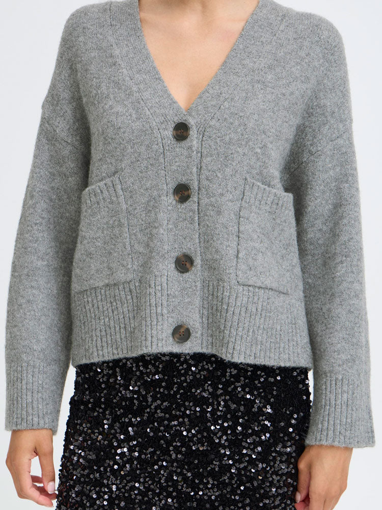 B Young ByOtti Cardigan Grey