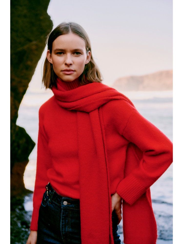 B Young ByOlma Turtleneck Cherry