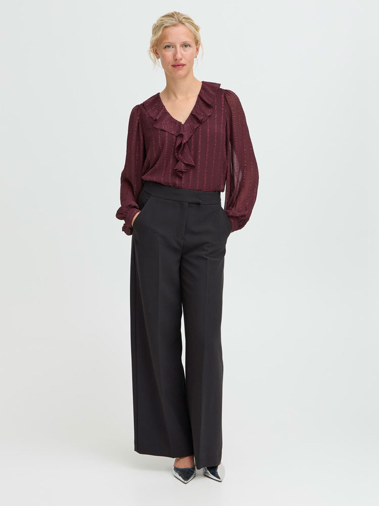 B Young ByHevina Blouse Maroon