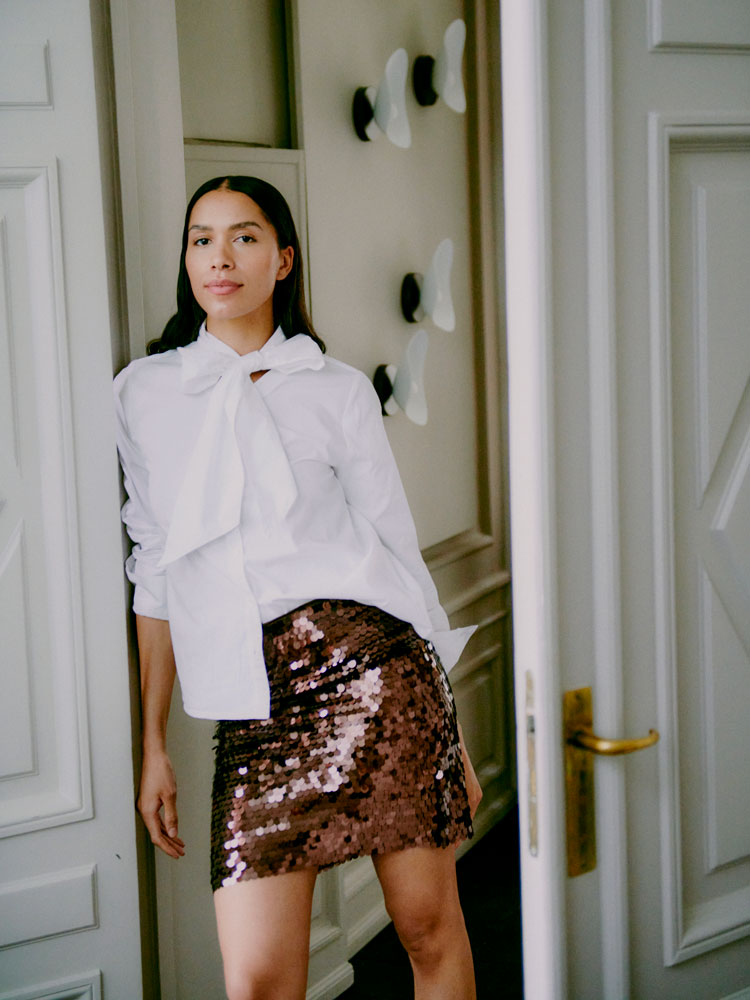 B Young ByTacca Short Skirt Fudge