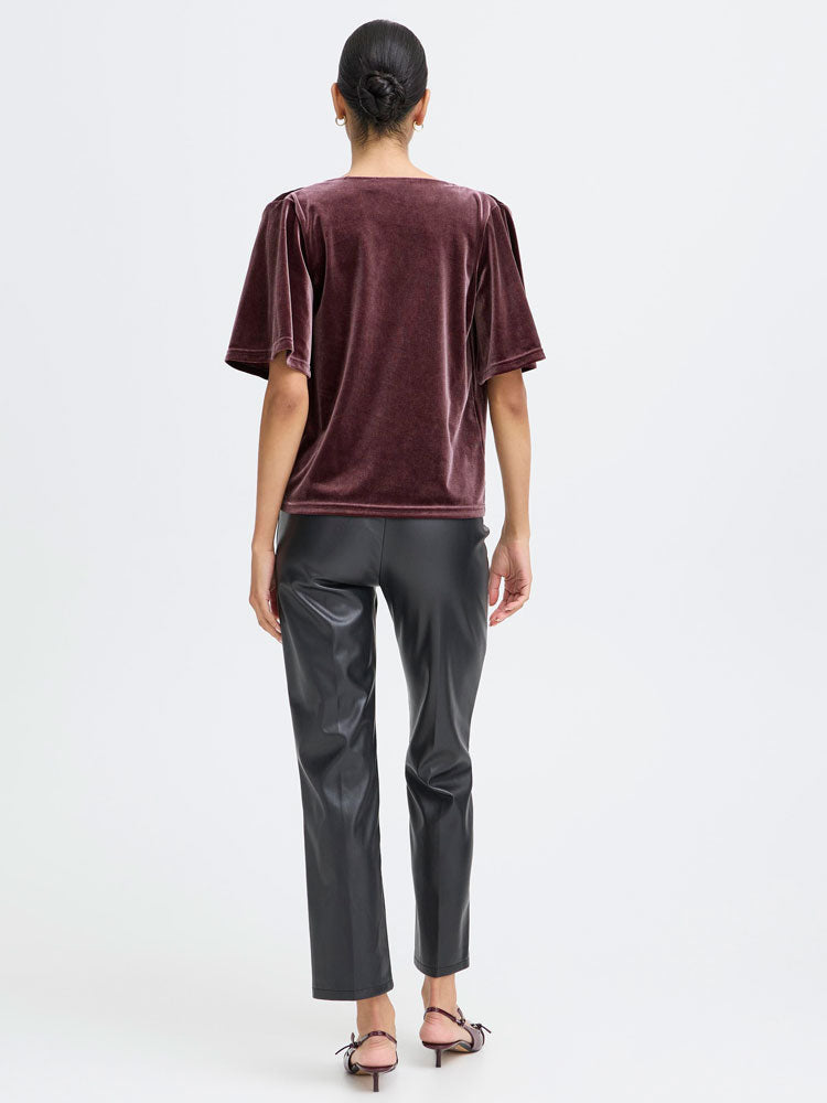 B Young ByPerlina Draping Blouse Fudge
