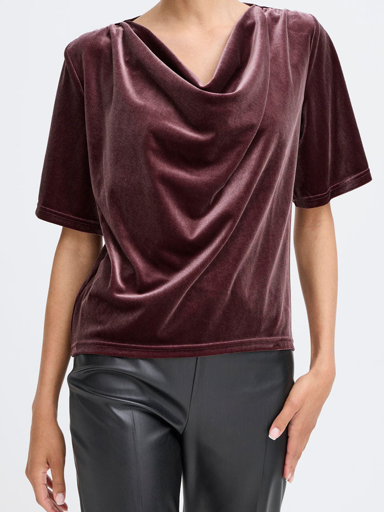 B Young ByPerlina Draping Blouse Fudge