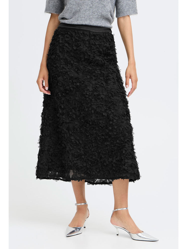 B Young ByRosalinda Textured Skirt Black