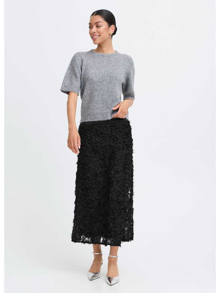 B Young ByRosalinda Textured Skirt Black