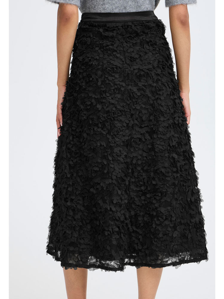 B Young ByRosalinda Textured Skirt Black