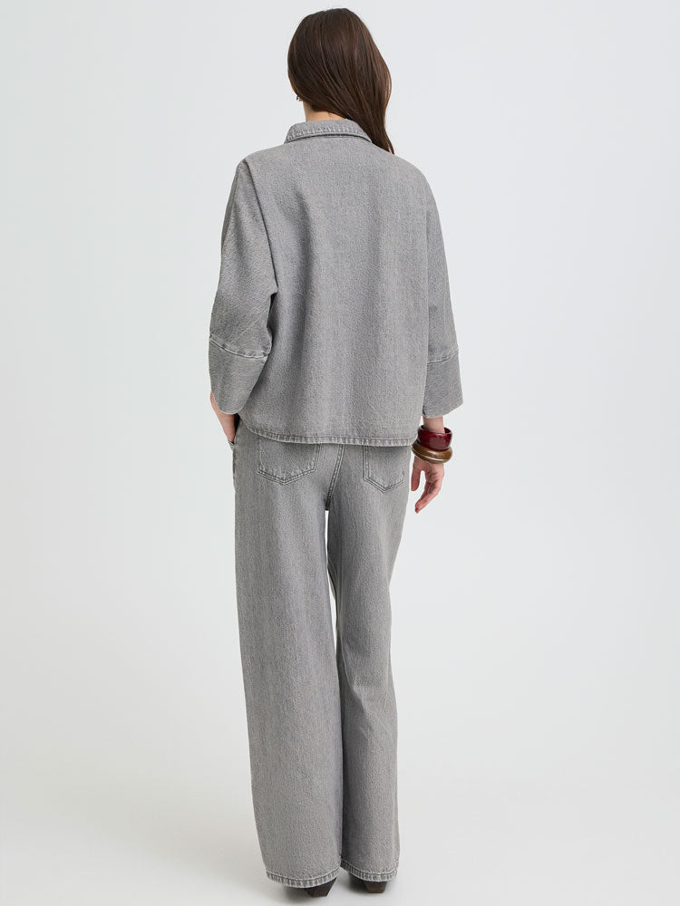 B Young ByKimu Shirt Mid Grey Denim