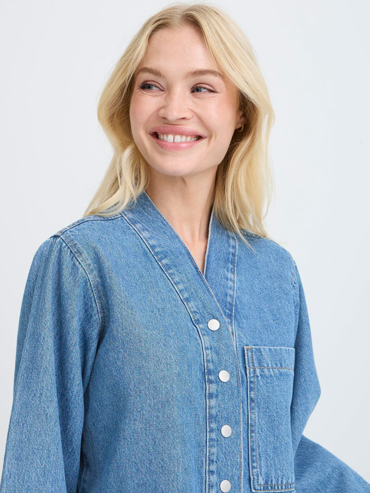 B Young ByKacila Shirt Mid Denim Blue