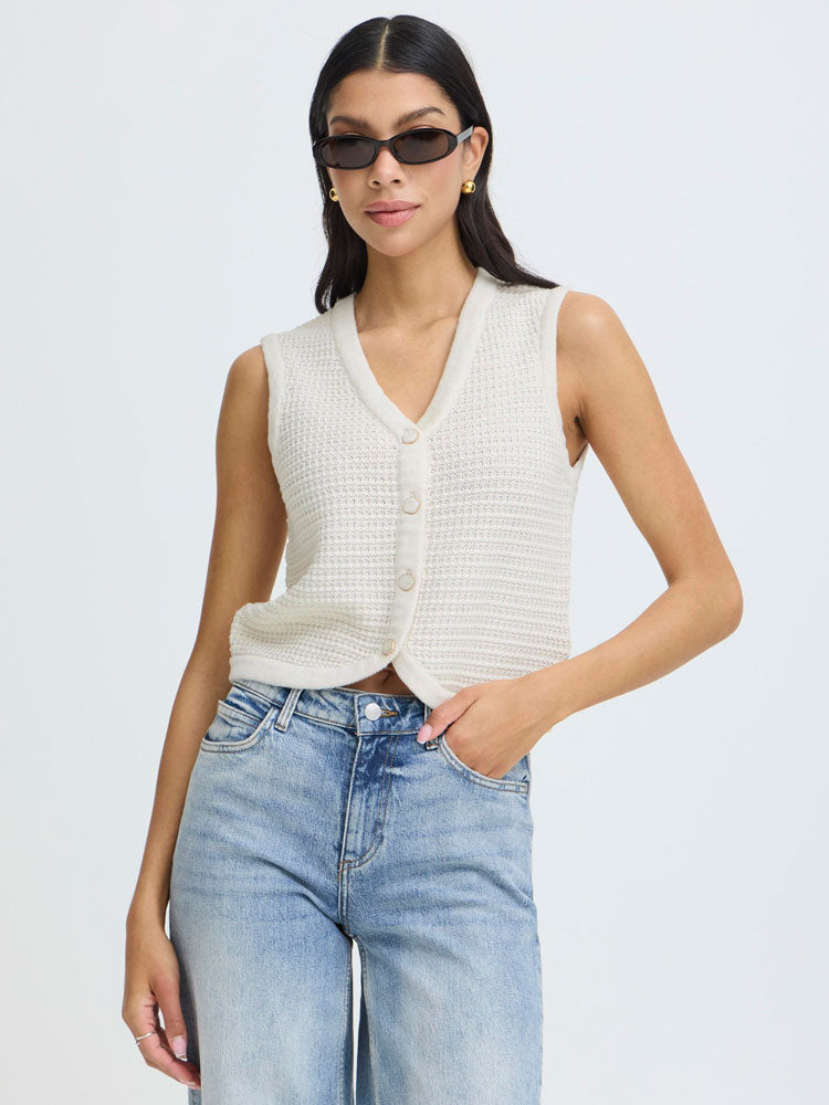 B Young ByMikala Short Waistcoat Birch