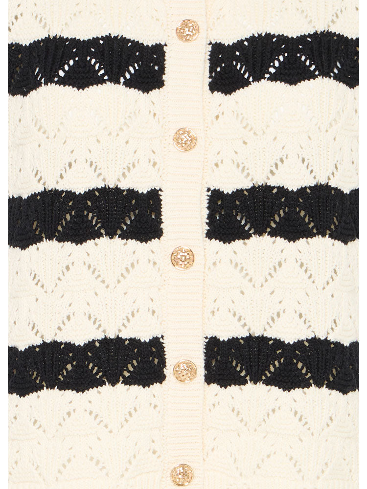 B Young ByMakenna Waistcoat Birch Stripe