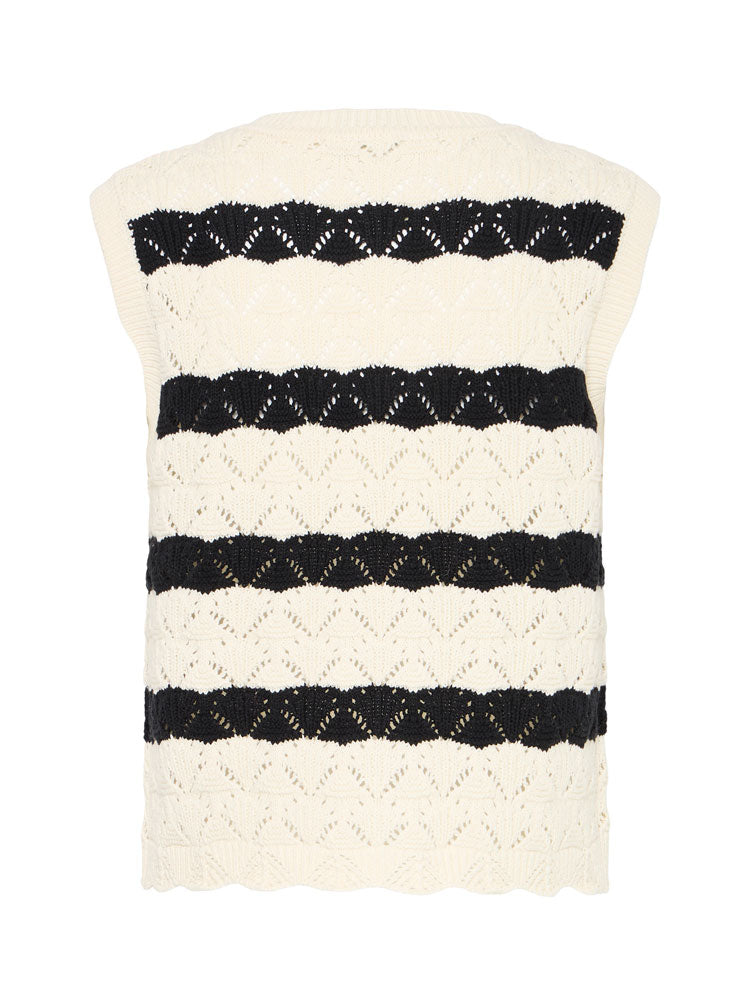 B Young ByMakenna Waistcoat Birch Stripe