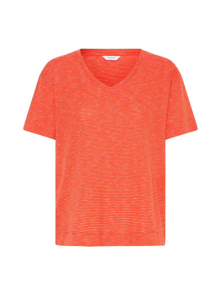 B Young ByPanni Short Sleeve T-Shirt Fiesta Stripe