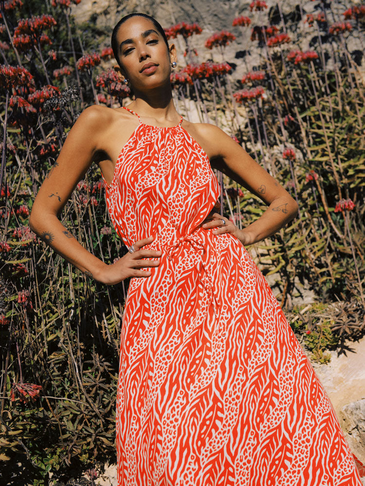 B Young ByMmjoella Slip Dress Orange